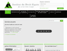 Tablet Screenshot of institut-droit-equin.fr